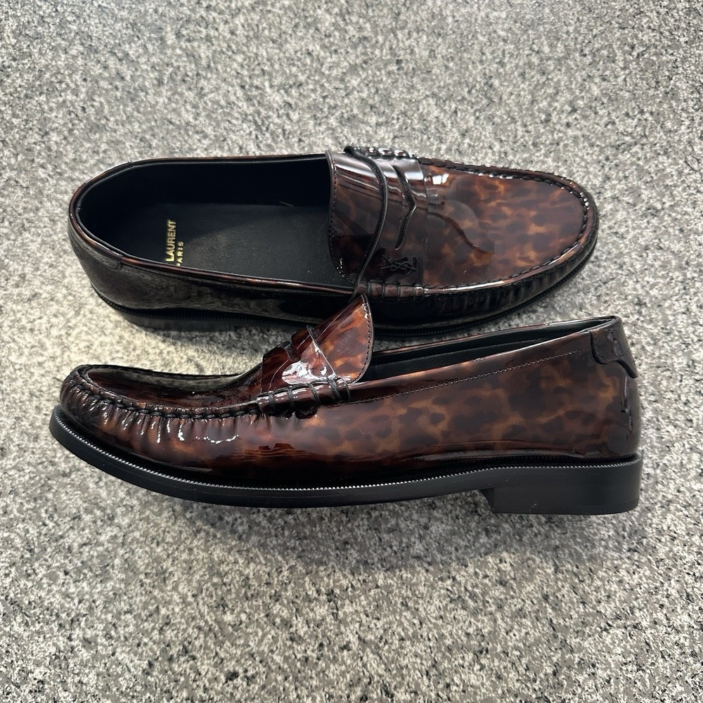 Saint Laurent Le Loafer Monogram Penny Slippers Size 41 (11 US) 670232 - Picture 5 of 10